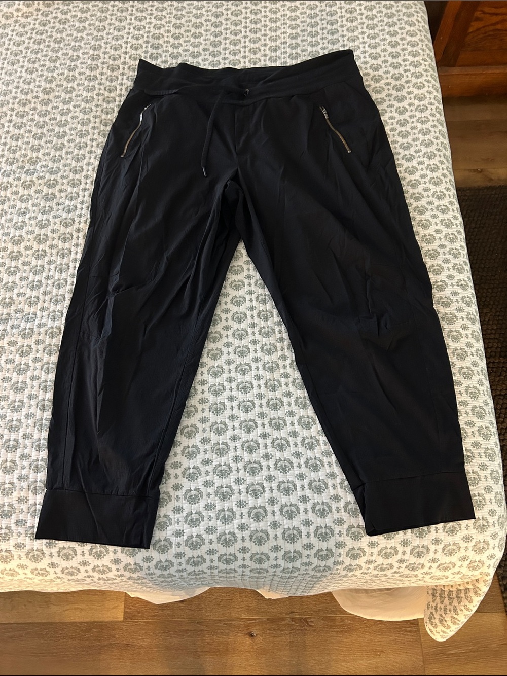 Women’s Black Jogger Pants with Zip Pockets